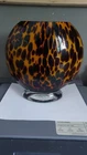 Vintage Murano Hand Blown Art Glass Leopard Print Bowl Vase