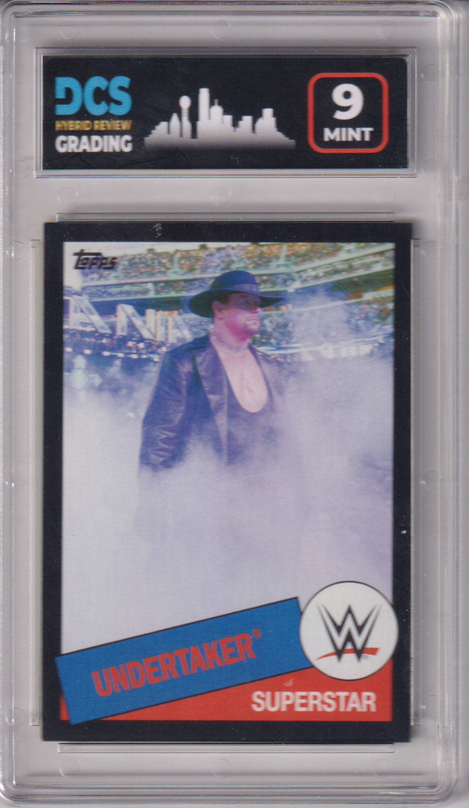 Undertaker 2015 Topps WWE Heritage Black Version Card 97 DCS Hybrid Graded 9 Mt