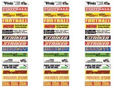 SUBBUTEO 42 ADESIVI GIORNALI SPORTIVI INGLESI  '60 & '70 per GRADINATA E TRIBUNA