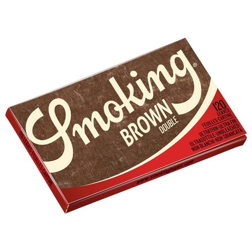 Cartine Smoking Brown Double Regular Marrone Doppie Da 25 Libretti - Picture 2 of 2