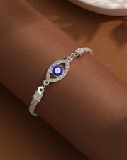 Evil eye bracelet - Protection Spiritual Silver And Blue Bracelet