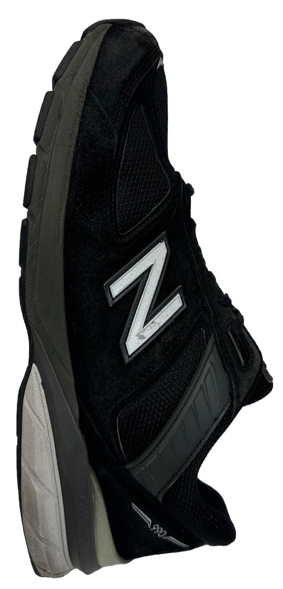 New Balance 990v5 Mens 11.5 4E Extra Wide Black Gray Running Shoes