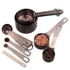 Copper Measuring Cups and Spoons Set Stainless Steel Measuring Cups and 
