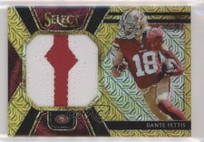 2018 Panini Select Jumbo Rookie Swatches Gold Prizm 7/10 Dante Pettis #20 0q5
