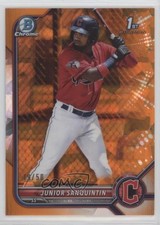 2022 Bowman Sapphire Edition Chrome Prospects Orange 19/50 Junior Sanquintin 9hx