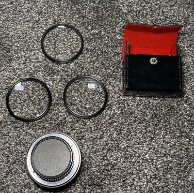 Vintage Minolta 55mm Prime Lens Filter Set +1 +2 +4 Magnification for Close-up