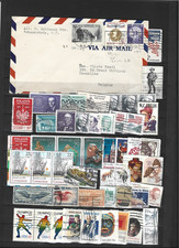ETATS UNIS   plus de 400 timbres toutes périodes trace char. y compris les neufs