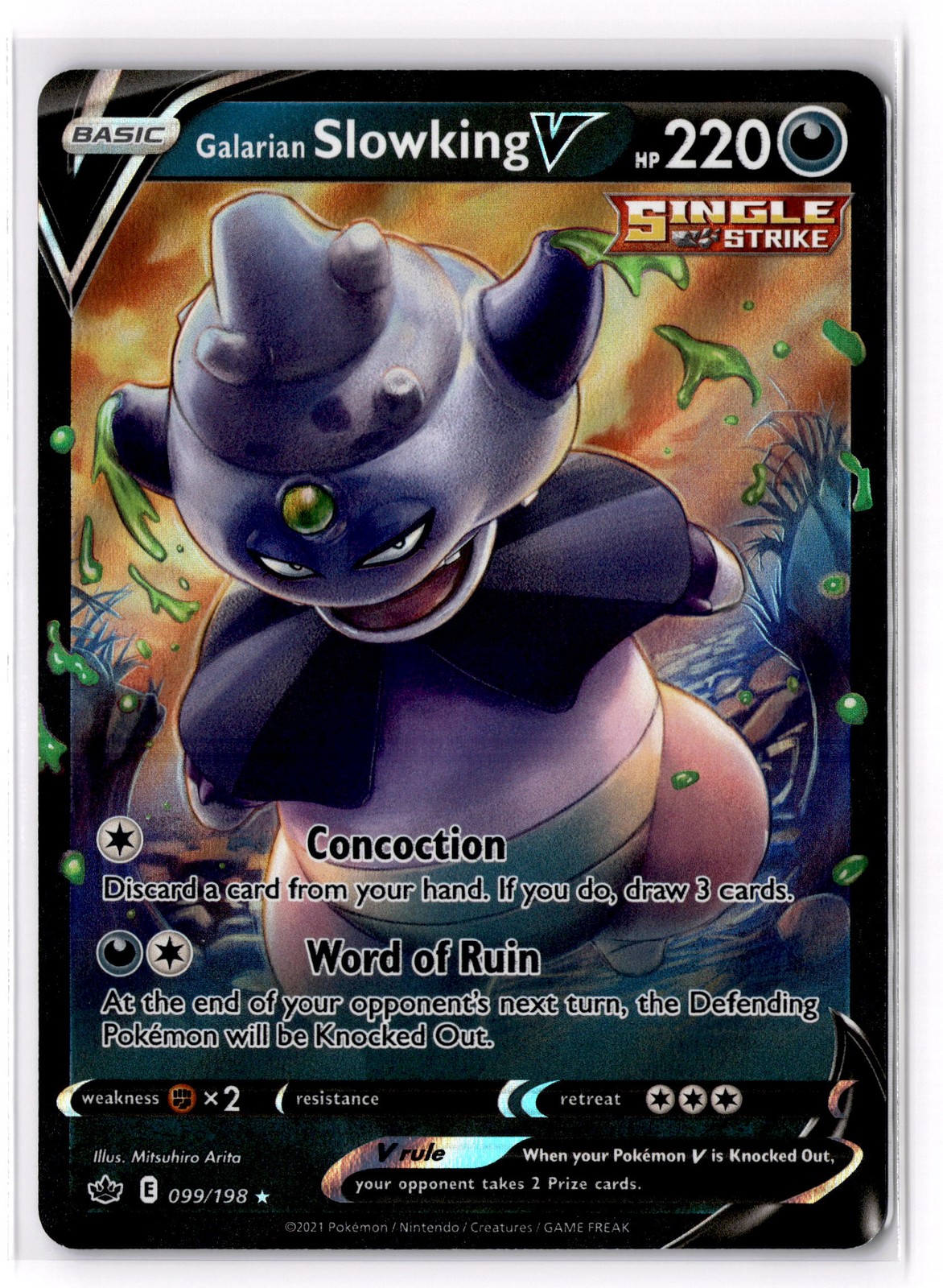 Galarian Slowking V 099/198 SWSH06: Chilling Reign Holofoil NM