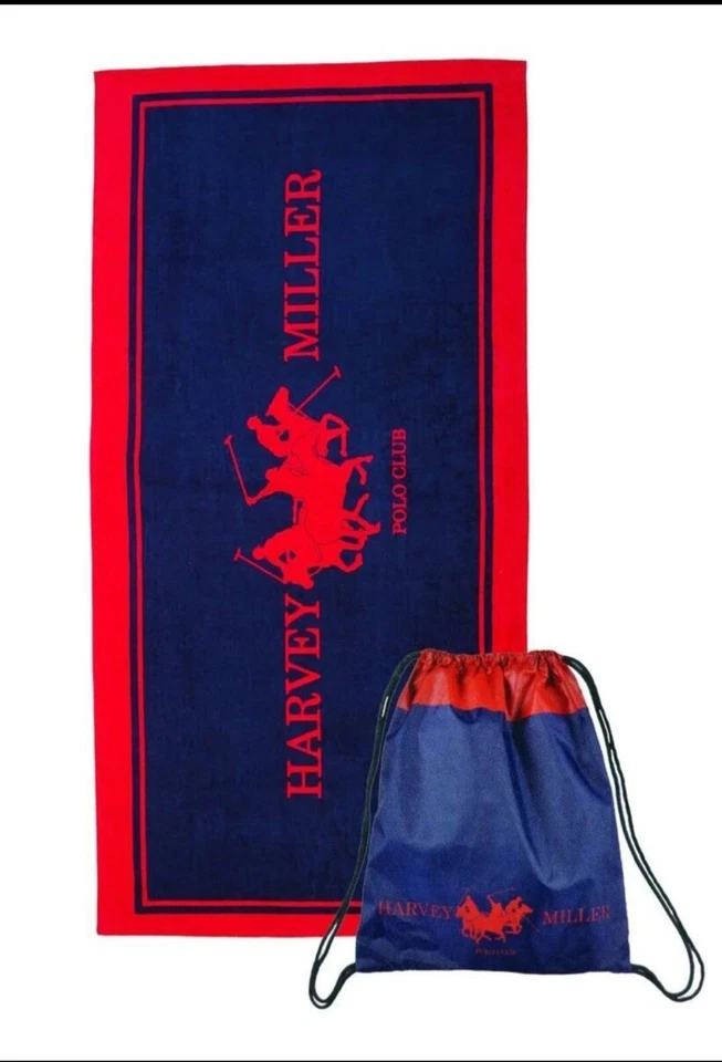 Harvey Miller Strandtuch 2er-Set - Neu- Badetuch - Handtuch Grün / Rot - Bild 2 von 4