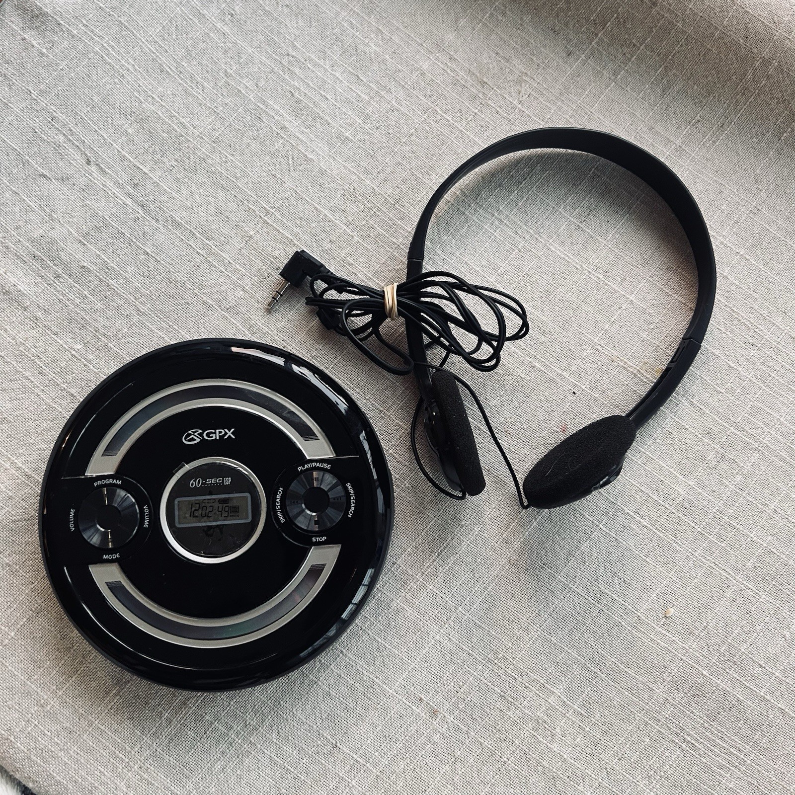 Discman 60 Sec Esp Tested Works Plus Headphones