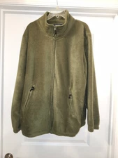 Men's Polar Fleece Jacket Lightweight Full Zip Jacket Outdoor Hiking Coat (2x)