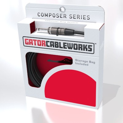 Gator Cableworks Composer Series Instrument Cable, Straight to Same- 10 Foot