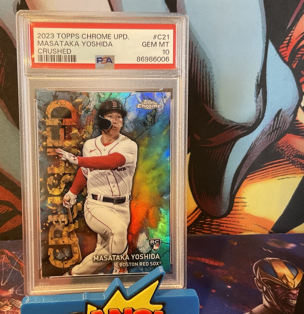 🔥2023 Topps Chrome Update Crushed Rookie Masataka Yoshida Psa 10 Gem Red Sox’s