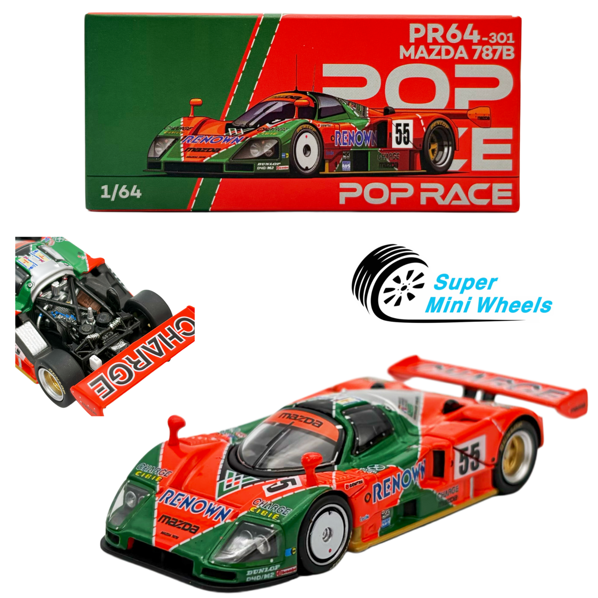 Pop Race 1:64 Mazda 787B Le Mans 1991 24H #301 | eBay