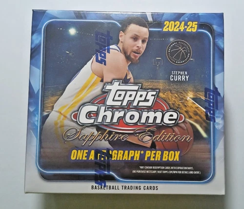 2024-25 Topps CHROME SAPPHIRE EDITION HOBBY BOX (1 AUTO) Basketball Brand New