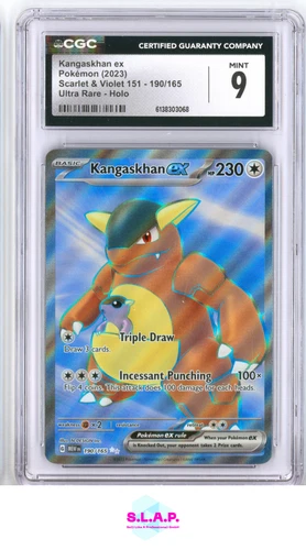 KANGASKHAN EX POKEMON SCARLET & VIOLET 151 MEW EN ULTRA RARE HOLO 190/165 CGC 9