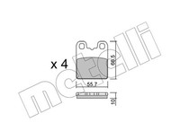 Metelli BremsbeläGe Bremsbelagsatz FüR Alfa Romeo Giulia 952_ 952 Stelvio 949_