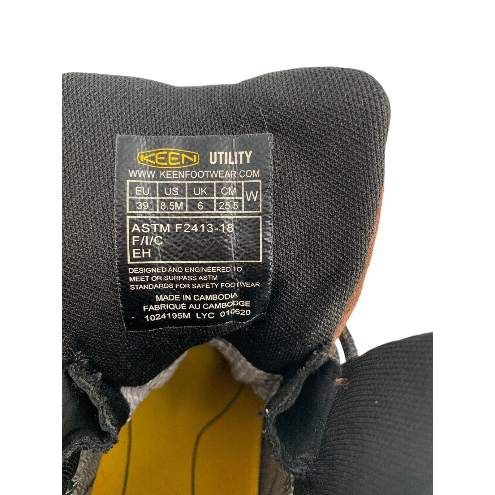 Stivali impermeabili KEEN donna Chicago 6’ in pelle marrone taglia 8 5 M