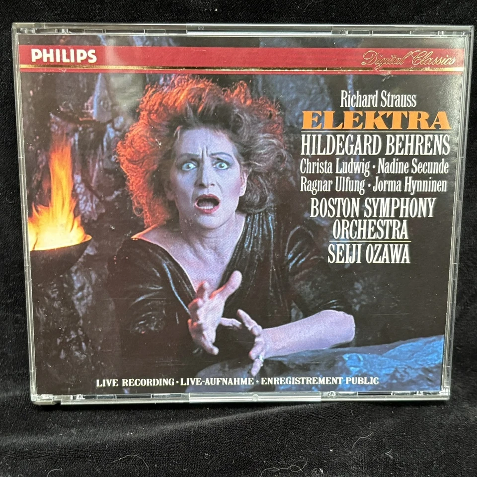 STRAUSS Elektra - Behrens, SEIJI OZAWA Boston - PHILIPS 2CD SOLID SILVER germany - Image 4 of 4