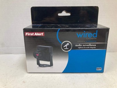 First Alert P-500 Wired Mini Surveillance Camera w/ Audio   S23-2636-000   Pre-O