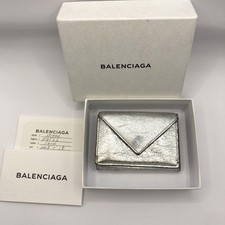 BALENCIAGA Paper Mini Wallet, Silver