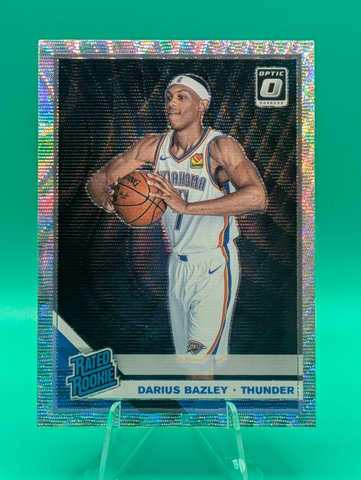 2019-20 Donruss Optic Darius Bazley #156 Rated Rookie Silver Wave OKC Thunder