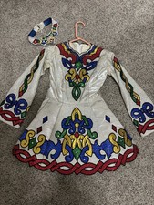 Traditional Celtic Irish dance costume dress with sequins Skating sz 8 10