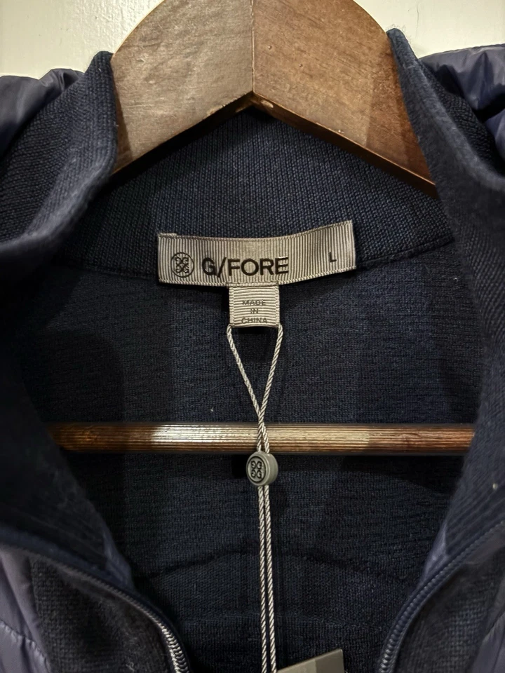 G/Fore Men's Golf Vest Jacket Navy Blue, Wind/Water Repel Sz L NWT $355 - Image 2 of 4