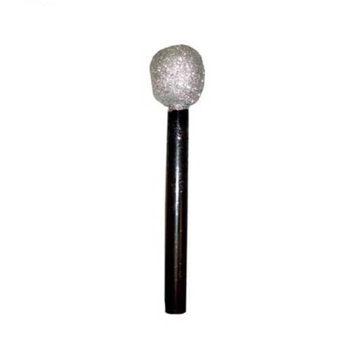 HENBRANDT Hollywood Theme Silver Glitter Microphone - 10 Inches / 26cm