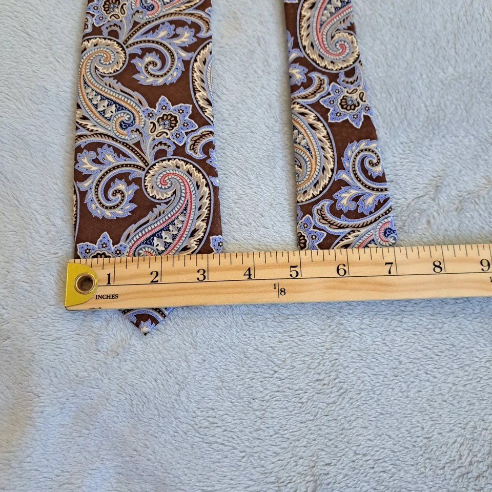JZ RICHARDS BOULDER SILK TIE MULTICOLOR Paisley Hand MADE IN USA - Image 4 of 4