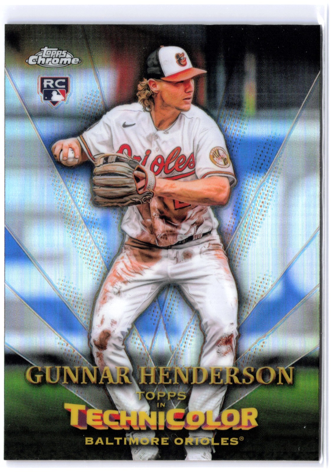 Gunnar Henderson (RC) Rookie Refractor Technicolor 2023 Topps Chrome TT-19