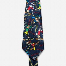 Vintage 1994 Looney Tunes Golf Teed Off Neck Tie All Characters