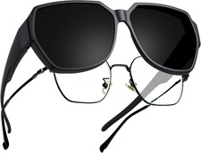Polarized Fit over Glasses Sunglasses for Men Women,Oversized Trendy Sunglasses
