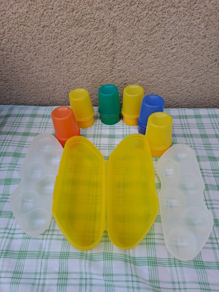 Lot de 6 Coquetiers Tupperware Et Boite 6 oeufs colorés - Photo 2/4