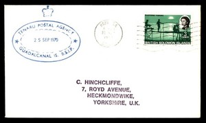Mayfairstamps British Solomon Islands 1970 Honiara Tenaru Postal Agency Cover aa