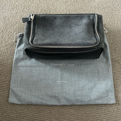 Ermenegildo Zegna Black Toiletry Bag 