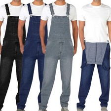 Freizeit Herren Denim-Trägerhose | Latzhose Jeans-Stil, Bequeme Dungarees