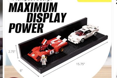   BrickMaster 16 Inch Building Block Shelf  2 Pack  Small Scratch Lego Display