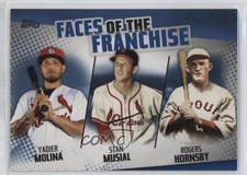 2019 Topps Faces of the Franchise Blue Rogers Hornsby Yadier Molina HOF o7m