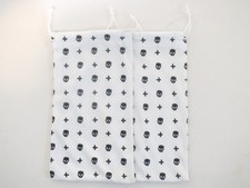 2 Microfiber Case Pouch Bag Holder Soft For Sunglasses Eyeglasses Skull Design.