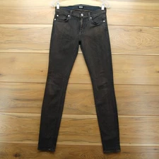 Hudson Jeans Womens 25 Black Nico Super Skinny Midrise Stretch Denim Made USA