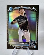 2025 Bowman Chrome Thomas White #BCP-69 Reptilian Refractor (RC) ROOKIE MARLINS