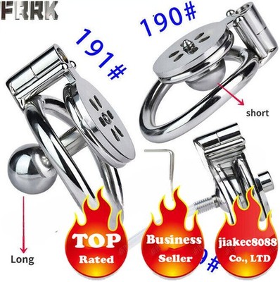 2024FAAK Stainless Steel Negative Chastity Cage Device Male Flat Metal Lock Ring