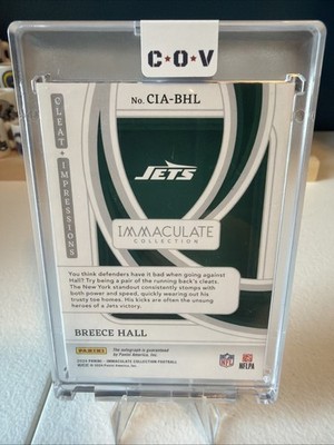 2024 Panini Immaculate Cleat Impressions Gold /25 Auto Breece Hall