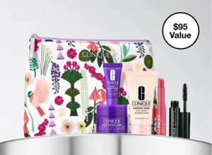 Clinique 6 Ensemble de cadeaux Pcs Serum à ride intelligente & Rouge à lèvres pour hydratant du corps de crème NEW