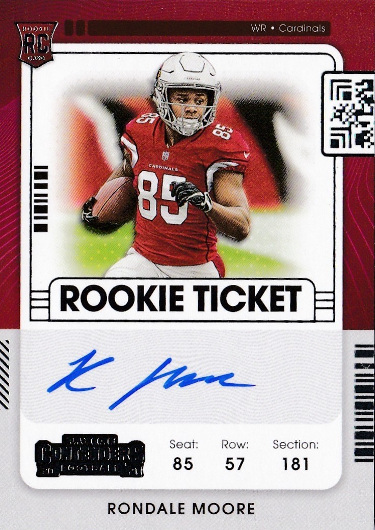 2021 Panini Contenders Rondale Moore RC Rookie Auto #116