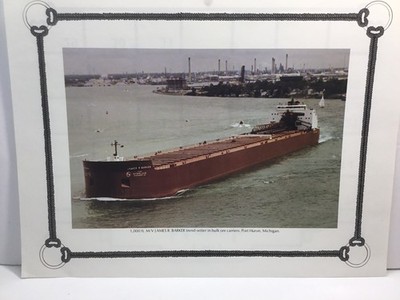 Calendar Photo 1,000 F M/V James R. Barker, Port Huron, MI. 1980.