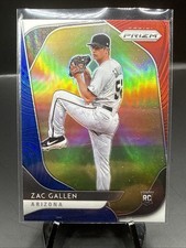 Zac Gallen 2020 Panini Prizm Red White Blue Prizm Rookie Card RC #40 Arizona. rookie card picture