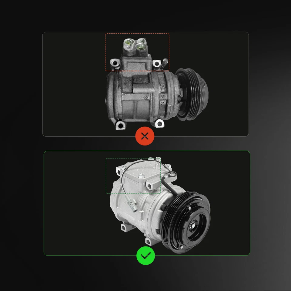 Compresor de aire acondicionado con polea de 4 ranuras para Toyota Tundra 00-04 T100 1995-1998 3,4 L Foto 2 de 4