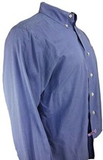 Lauren Ralph Lauren 100 Cotton Blue Button Front Dress Shirt, Men's Sz 16 370